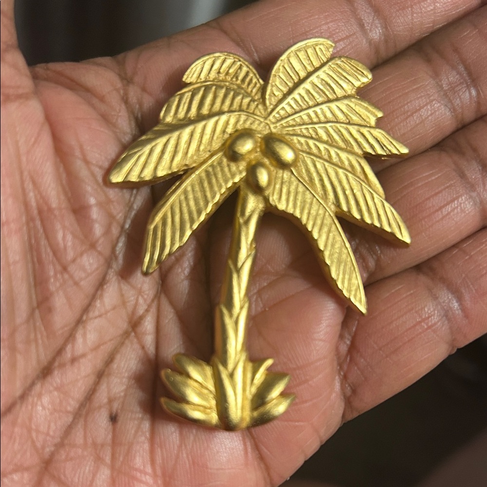 Vintage Gold Palm Tree Brooch